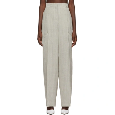 Shop Jacquemus Grey Le Pantalon Moyo Trousers In Grey Chine