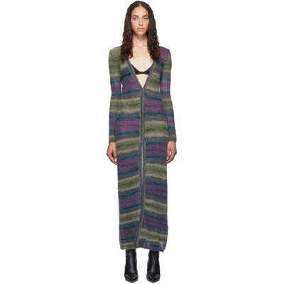 Shop Jacquemus Purple Stripe La Robe Gilet Dress