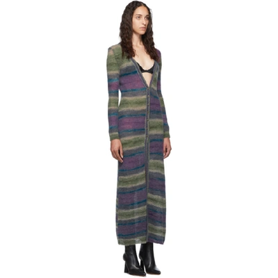 Shop Jacquemus Purple Stripe La Robe Gilet Dress