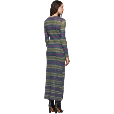 Shop Jacquemus Purple Stripe La Robe Gilet Dress