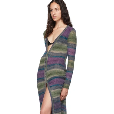 Shop Jacquemus Purple Stripe La Robe Gilet Dress