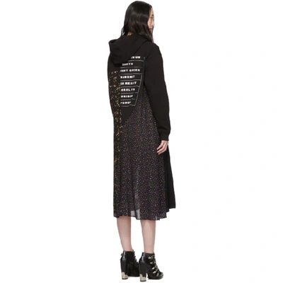Shop Mcq By Alexander Mcqueen Black Hybrid Hoodie Dress