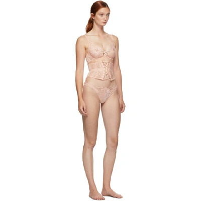 Shop Agent Provocateur Pink Essie Thong In Nude