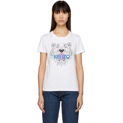 Shop Kenzo White Tiger Classic T-shirt In 01 - White