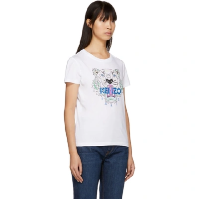 Shop Kenzo White Tiger Classic T-shirt In 01 - White