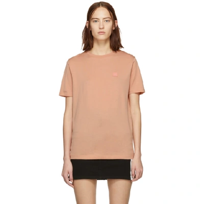 Shop Acne Studios Pink Patch T-shirt In Pale Pink