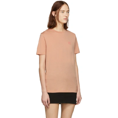 Shop Acne Studios Pink Patch T-shirt In Pale Pink
