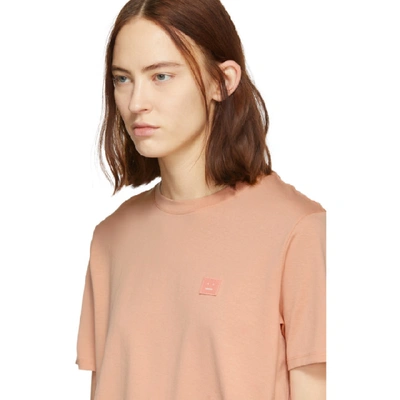 Shop Acne Studios Pink Patch T-shirt In Pale Pink