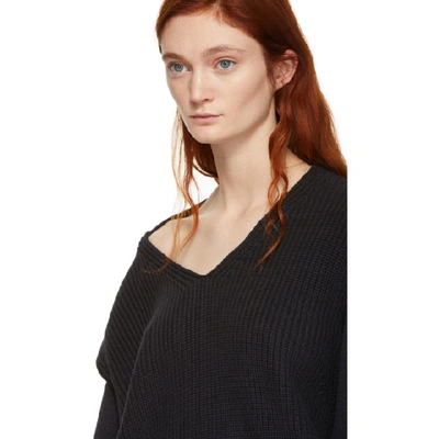 Shop Alexander Wang T Alexanderwang.t Black Utility V-neck Sweater