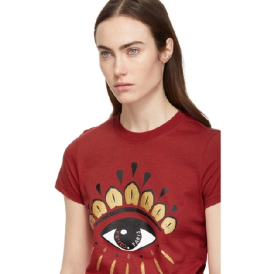Shop Kenzo Red Eye T-shirt In 20 Vermilli