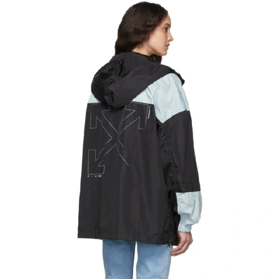 Shop Off-white Black And Silver Unfinished Windbreaker In Blk/silver