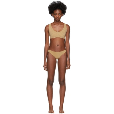 Shop Saks Potts Beige Sp Bikini In Nude