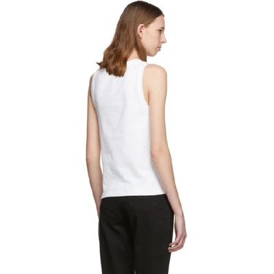 Shop Helmut Lang White Femme Muscle Tank Top In Chalk White
