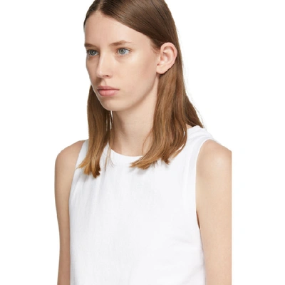 Shop Helmut Lang White Femme Muscle Tank Top In Chalk White