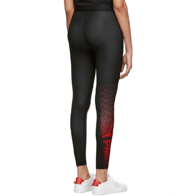 Shop Givenchy Black Paris Sport Leggings In 009 Red