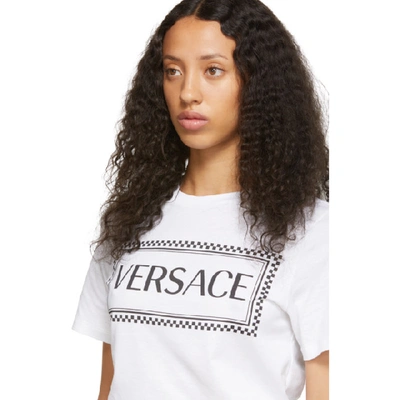 Shop Versace White 90s Logo T-shirt In 2048 White