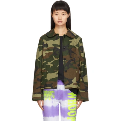 Shop Ashley Williams Ssense Exclusive Brown And Green Camo Jacket