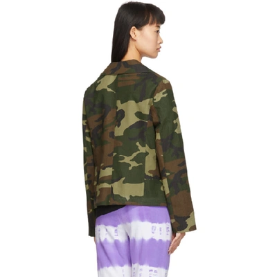 Shop Ashley Williams Ssense Exclusive Brown And Green Camo Jacket