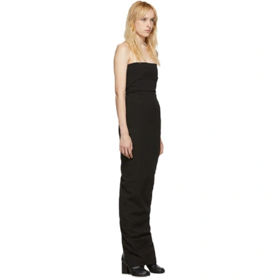 Shop Rick Owens Black Bustier Gown Dress In 09 Black