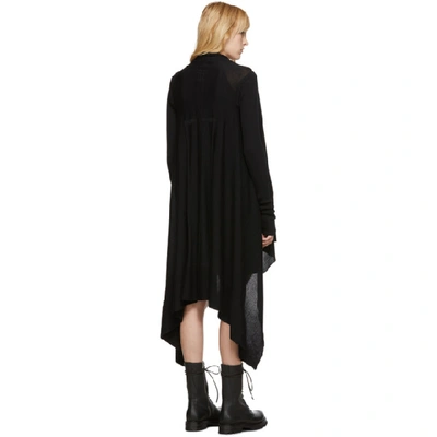 Shop Rick Owens Black Long Wrap Cardigan In 09 Black