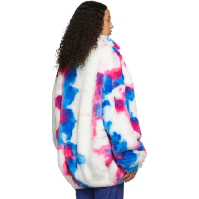 Shop Off-white White Faux-fur Zip Anorak Jacket In All Over