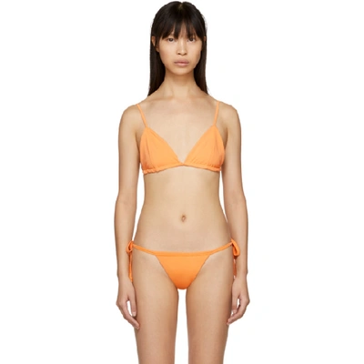 Shop Myraswim Orange Jhane Bikini Top In Citrus