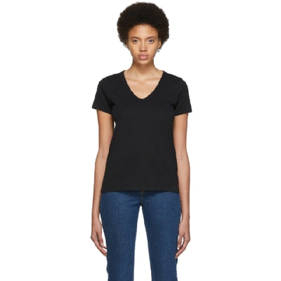 Shop Rag & Bone Rag And Bone Black The Vee T-shirt In 001 Black