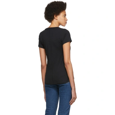 Shop Rag & Bone Rag And Bone Black The Vee T-shirt In 001 Black