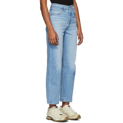 Shop Levi's Levis Blue Ribcage Straight Ankle Jeans In Tango Blue