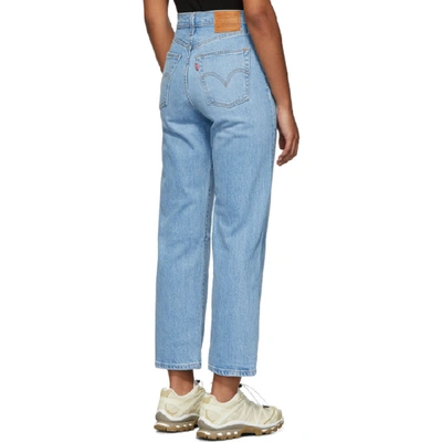 Shop Levi's Levis Blue Ribcage Straight Ankle Jeans In Tango Blue