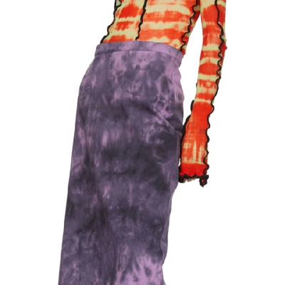 Shop Marques' Almeida Marques Almeida Purple Tie-dye Pencil Skirt In Purple Tyed