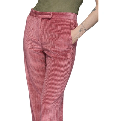 Shop Marina Moscone Pink Corduroy Trousers In Rose