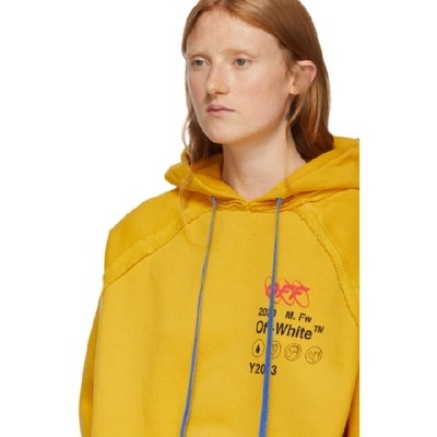 Shop Off-white Yellow Industrial Y013 Incompiuto Hoodie In Yellow/blk