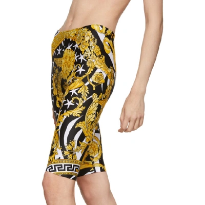Shop Versace Multicolor Heritage Stamp Bike Shorts In A7900 Multi