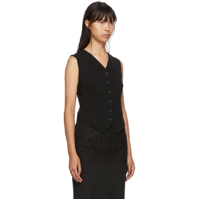Shop Dolce & Gabbana Dolce And Gabbana Black Button-down Vest In N0000 Black