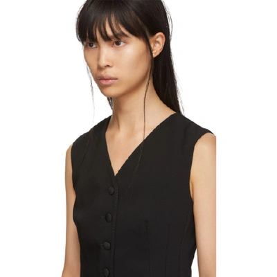 Shop Dolce & Gabbana Dolce And Gabbana Black Button-down Vest In N0000 Black