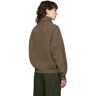 Shop Isabel Marant Étoile Isabel Marant Etoile Brown Myclan Knit Fluffy Turtleneck In 11he Henna