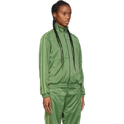 Shop Danielle Cathari Green Deconstructed Track Jacket In Aloe Vera