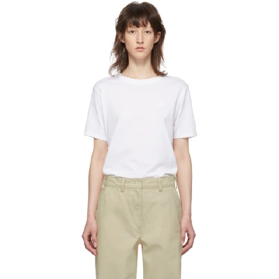 Shop Acne Studios White Patch T-shirt In Optic White