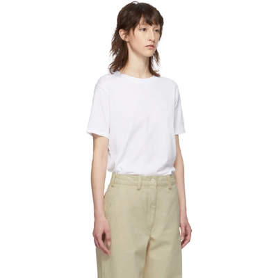 Shop Acne Studios White Patch T-shirt In Optic White