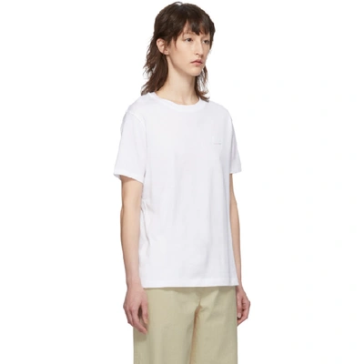 Shop Acne Studios White Patch T-shirt In Optic White