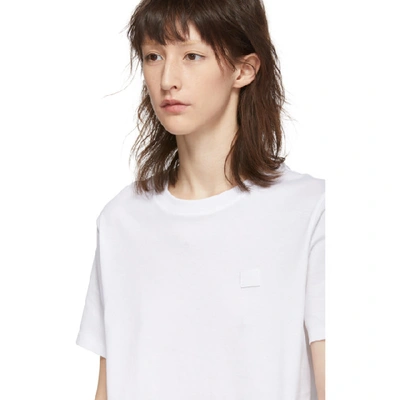 Shop Acne Studios White Patch T-shirt In Optic White