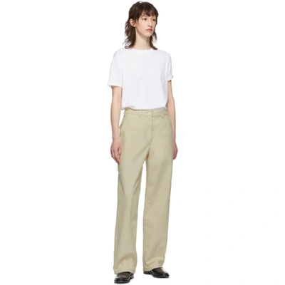 Shop Acne Studios White Patch T-shirt In Optic White