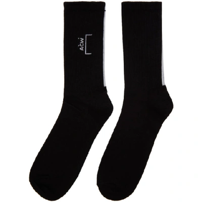 Shop A-cold-wall* Black Core Logo Socks