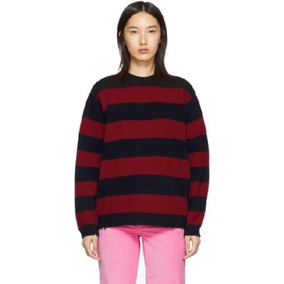 Shop Marc Jacobs Red The Grunge Crewneck Sweater In 600 Red