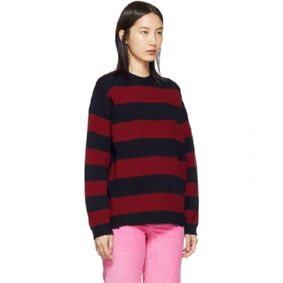 Shop Marc Jacobs Red The Grunge Crewneck Sweater In 600 Red