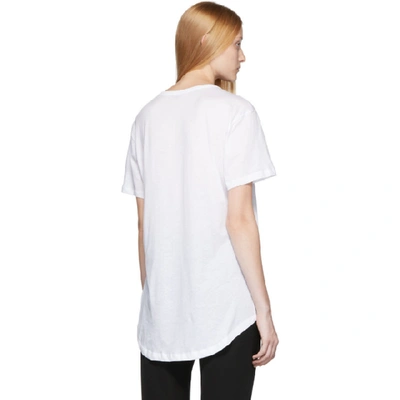 Shop Ann Demeulemeester White Flower Print T-shirt In White/black