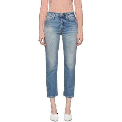 Shop Acne Studios Blue Blå Konst 1997 Trash Jeans In Mid Blue