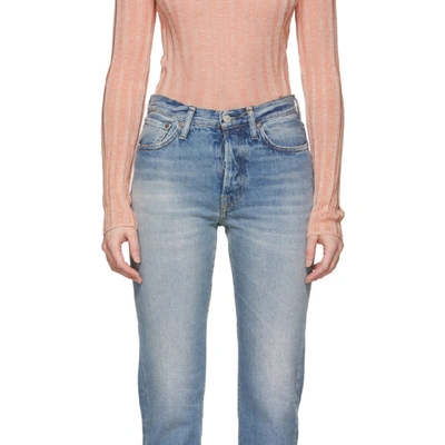 Shop Acne Studios Blue Blå Konst 1997 Trash Jeans In Mid Blue