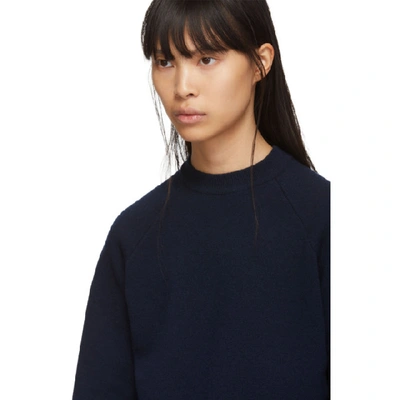 Shop Studio Nicholson Navy Relaxed Sweater In Dk Navy